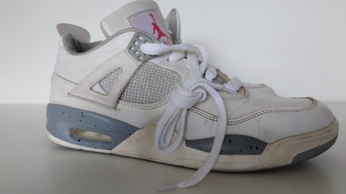 Authentic NIKE Air Jordan 4 Retro "White Oreo" Sneakers Size US 9 - Foto 16 di 17