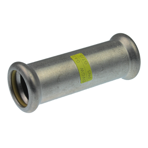 Pegler Xpress Stainless Straight 15mm Slip Coupling *GAS* Press Fit - SSG1S