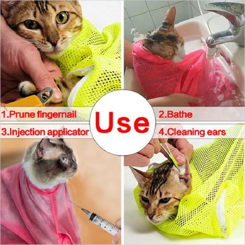 Anti-scratch Pet Cleaning Grooming Tool Washing Cat Bag Bathing Cutting Nail FB - Picture 5 of 17