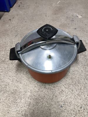COCOTTE MINUTE SEB 8 Litres orange en aluminium vintage/anc 64,99