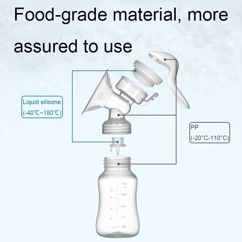 Extractor de leche de fuerza ajustable 2 en 1 Extractor de leche manual (Blanco) - Imagen 3 de 10