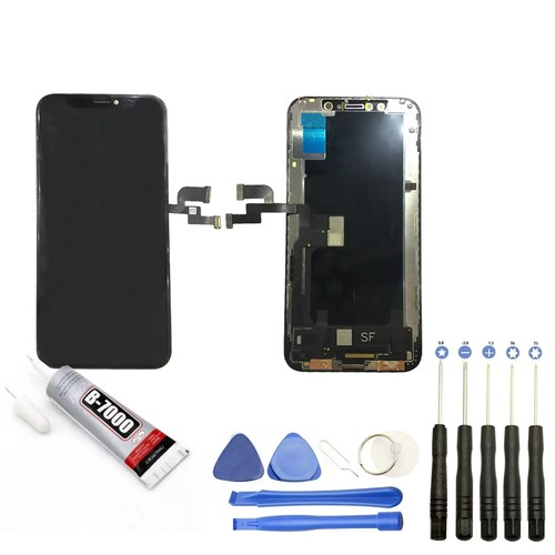 VITRE TACTILE + ECRAN LCD iPhone X XR XS 11 12 13 14 15 Pro Max Mini + OUTILS - Afbeelding 5 van 26