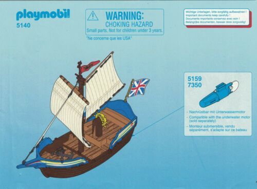 Playmobil Istruzioni di Costruzione 5140 Barca a Vela con Cannone
