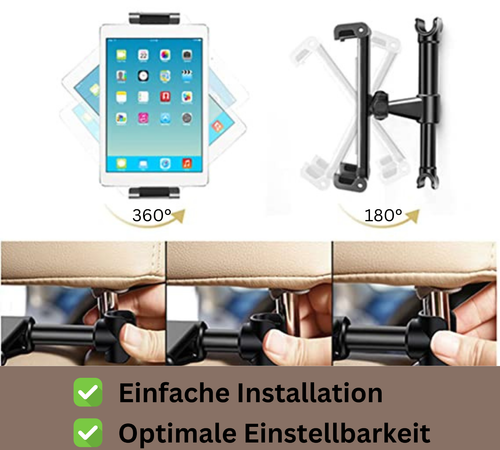 Tablethalterung Auto Kopfstütze Universal IPad Galaxy Tablet Handy Autohalterung - Bild 3 von 10