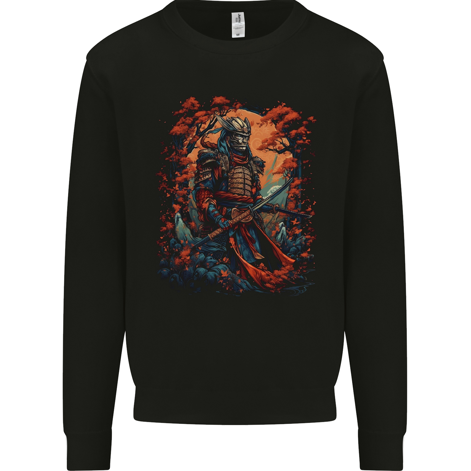 A Samurai Warrior With Swords Katana Kenjutsu Mens Sweatshirt Jumper