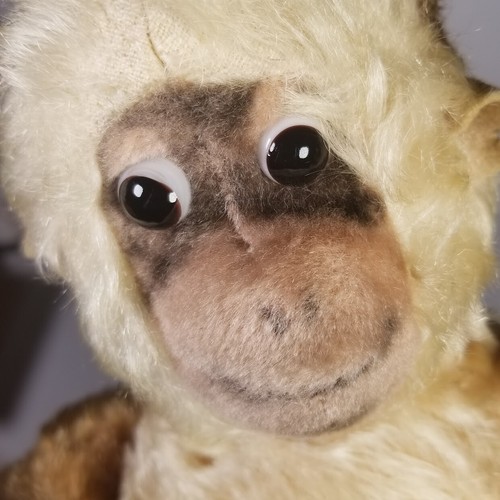 VTG Old Steiff 1960s Gibbon Chimpanzee Monkey Mohair Germany No Tag 14” Long - Picture 4 of 10