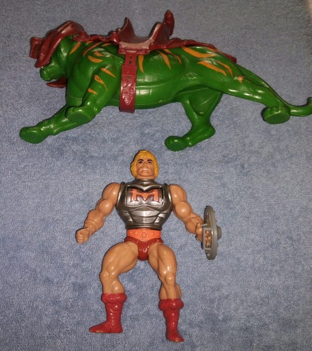 Vintage Masters Of The Universe He Man battle damage And Battlecat RARE - 第 3/9 張圖片