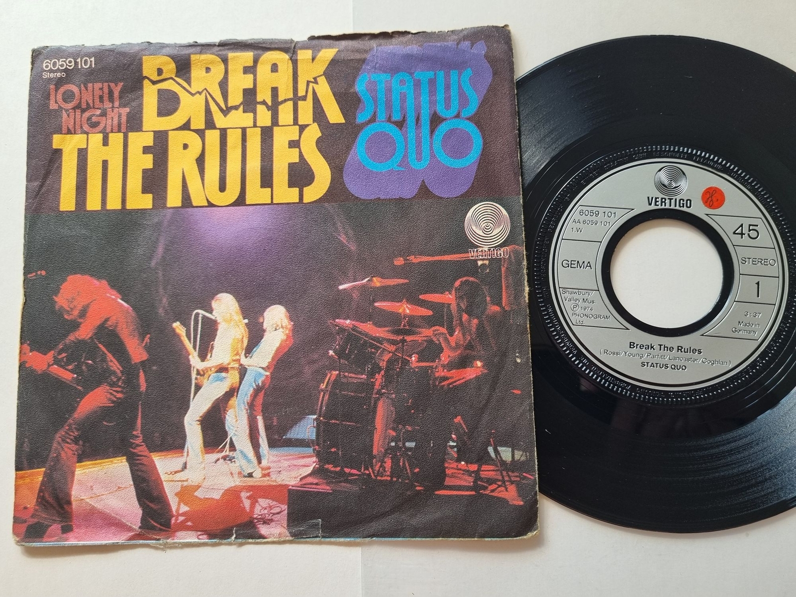 Status Quo - Break The Rules 7'' Vinyl Germany