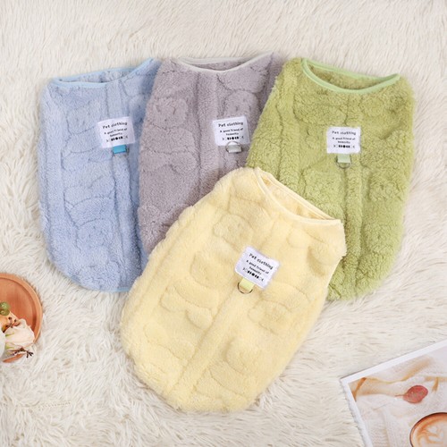 Pet Dog Cat Warm Fleece Vest Clothes Puppy T Shirt Sweater Winter Coat Apparel - Picture 10 of 18