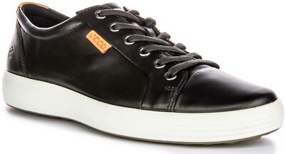 ECCO Ecco Soft 7 M On Train Kontrast Langspitze Trainer Schwarz Weiß Herren