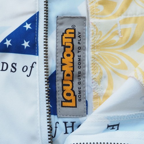 LoudMouth 'Stars of Honor - Folds of Honor" Golf Shorts White / Blue Men's 34 - Picture 5 of 5