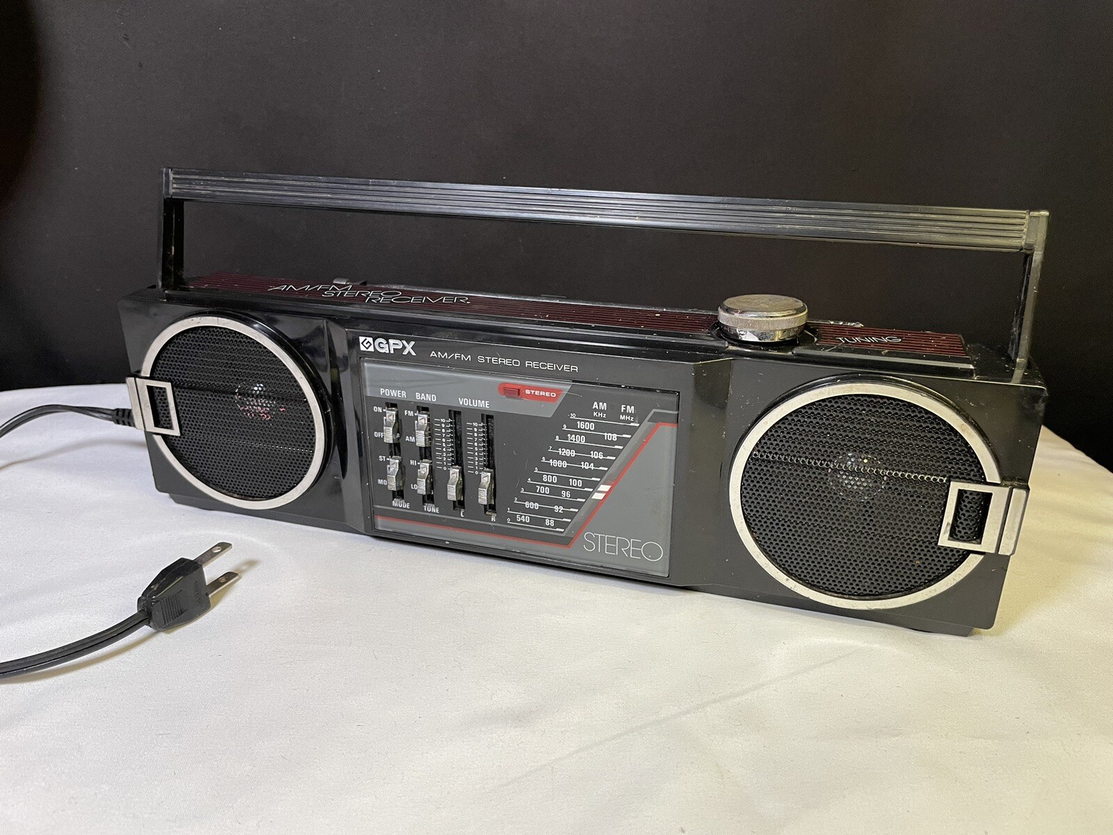 Vintage GPX Gran Prix A275 AM/FM Receiver Portable Mini Boombox - WORKS Antenna!