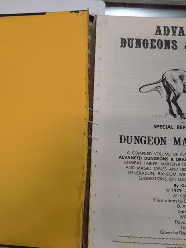 Dungeons and Dragons Dungeon Master's Guide First Print - Very Rough - Picture 4 of 10