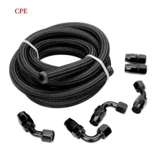 AN10 -10AN Fitting Stainless Steel Nylon Braided Gas Oil Fuel Hose Line Kit 10FT
