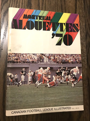 Montreal Alouettes 1970 Tiger Cats vs Alouettes Nov 15th 10 signatures