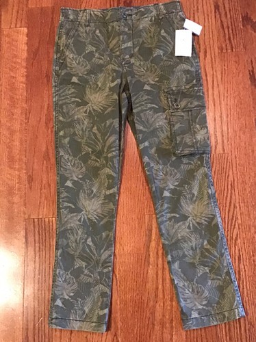 NWT! Lucky Brand Sz 10 Slouch Skinny Dusty Olive Cargo Camo Pants - Picture 2 of 4