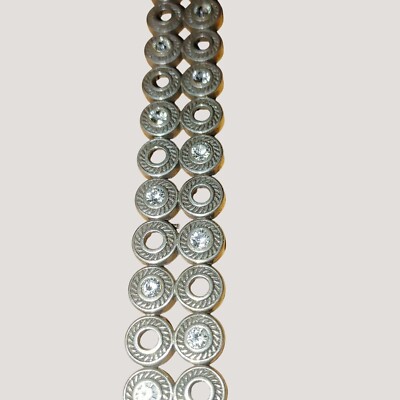 Brighton Silver Tone Bracelet Vintage  Unique Crystals Link Designs Embellishmen Brighton Silver Tone Bracelet W/ Sparkling Crystals. - Etsy main image 4