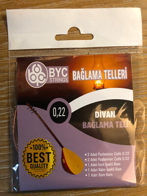 Saz Baglama Teli 0.22lik Divan Profi Qualität + Bam Bam