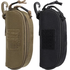 Tactical Molle Sunglasses Case Anti-Shock Hard Glasses Box 1000D Nylon with Clip