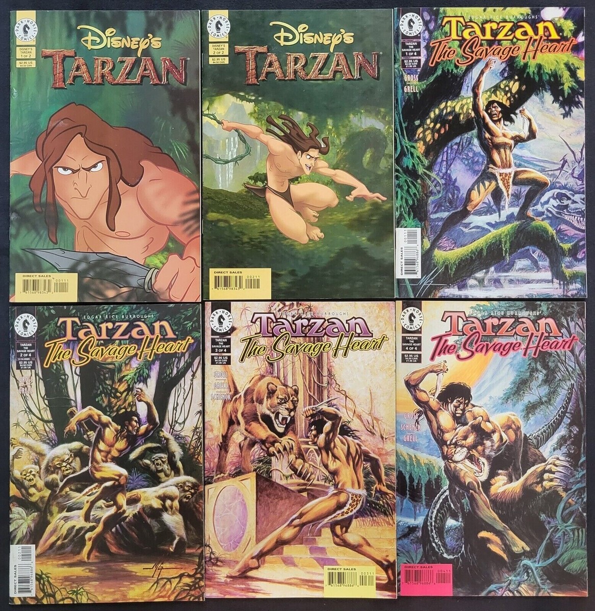 Disney's Tarzan, Dark Horse & Malibu Comics Tarzan Titles, Lot of