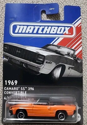 MATCHBOX CONVERTIBLE SERIES 1969 CAMARO SS 396 | eBay