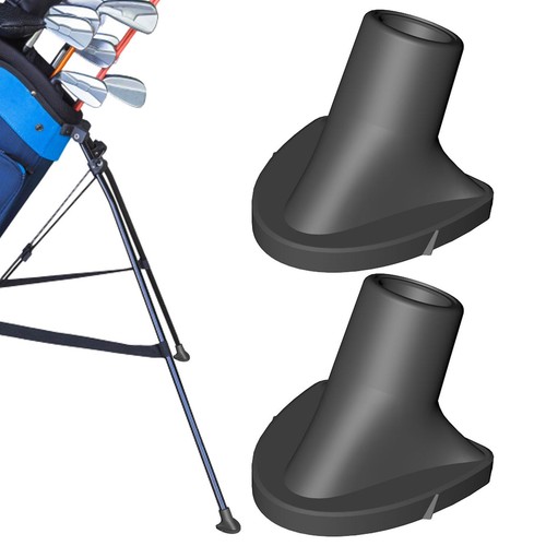 Black Rubber Golf Bag Leg Feet *2pcs For 11-12mm Ball Wrapped Rod Replacement - Picture 6 of 10