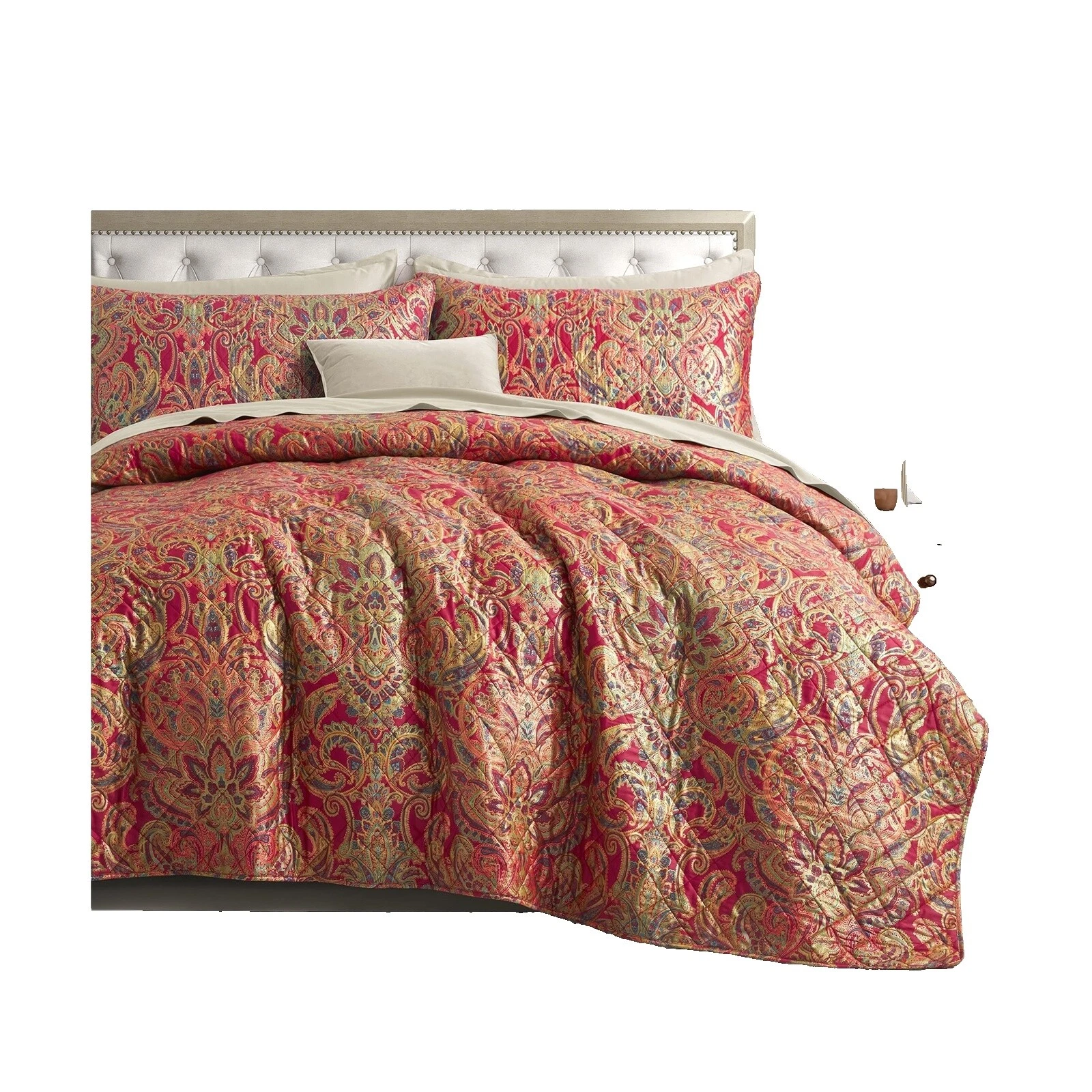 Queen Damasco bohemio Fundas de edredón y Juegos de Cama