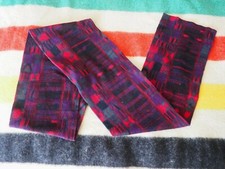 VTG 90s Retro Aztec Southwest Polartec Fleece Scarf Purple Outdoor Winter EUC