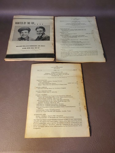 FBI Law Enforcement Bulletin Director J Edgar Hoover Lot of 3 1945 1946 1947 - Picture 5 of 12