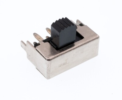PIC DPDT Slide Switch Right Angle 2 Position Black PCB Mount, Lot of 5