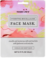 Trade Joe's Hydrating Biocellulose Face Mask Sheet Keep Face Glowing  1PC