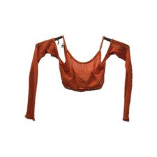 Long Sleeve Crop Top Size 10  Orange Pretty Little Thing NEW