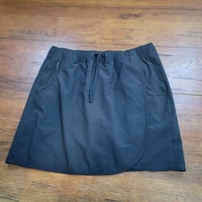 Patagonia Womens Medium Workout Skirt w Liner Shorts Running Gym Black Pockets M
