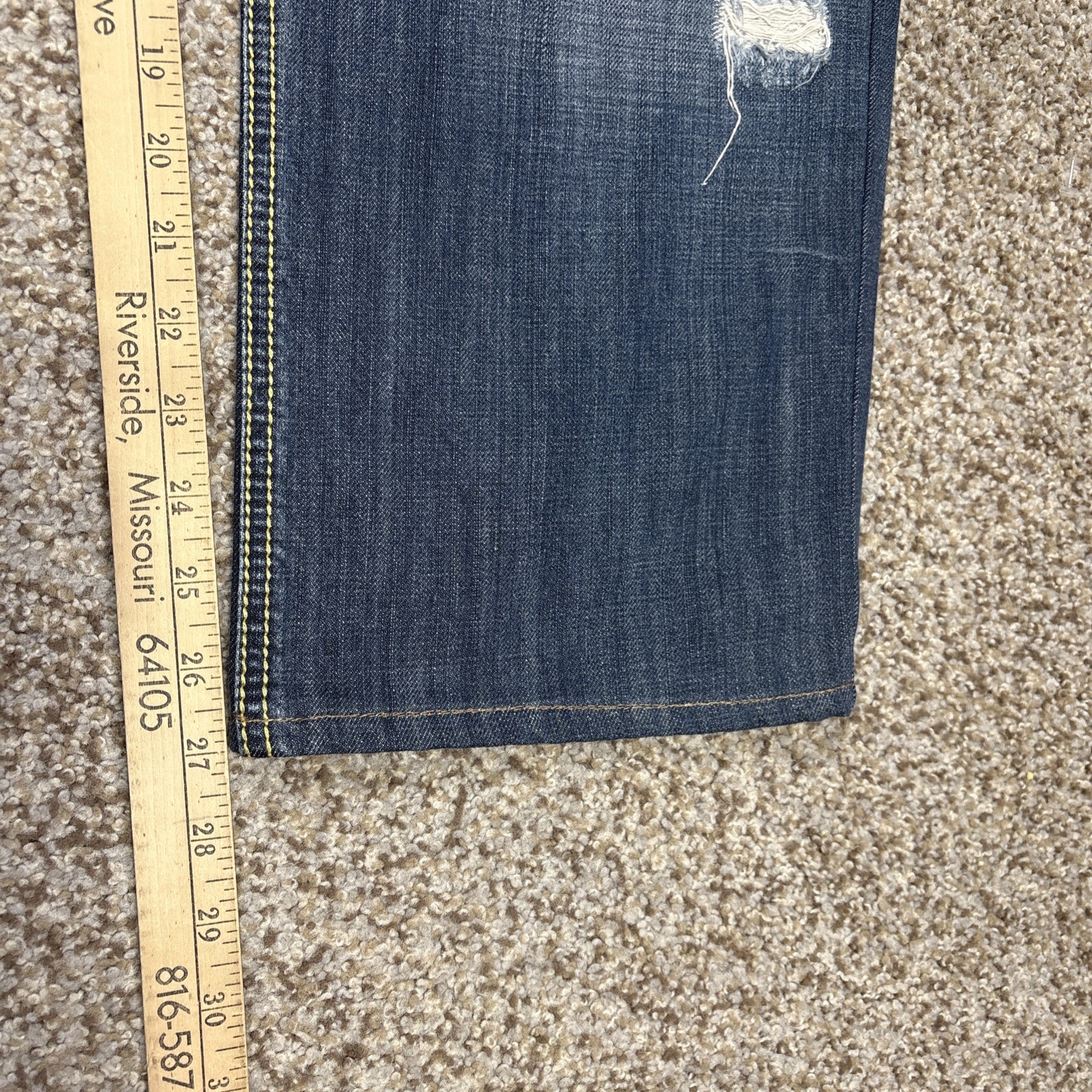 A J ARMANI Jeans Indigo 007 Series Straight Leg Jeans 34 X 27 - View 11