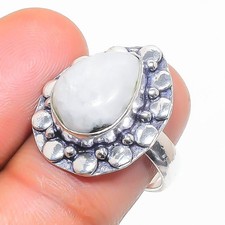 Rainbow Moonstone Gemstone Handmade 925 Sterling Silver Jewelry Ring Size 6 A163