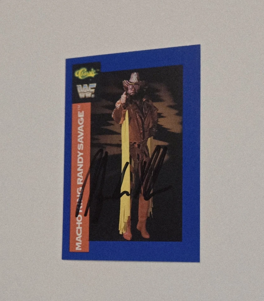 1991 Классический Человек-мачо Король Рэнди Сэвидж Авто WWF #134 РЕДКИЙ БЕЗ TM - Изображение 4 из 4