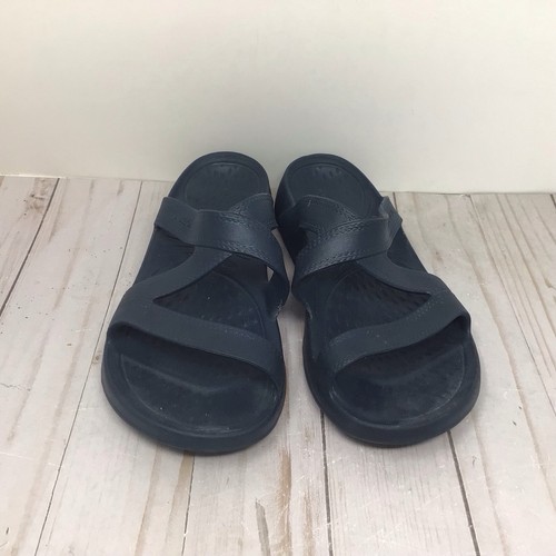 NuuSol Hailey Damen-Sandalen Pantoletten Schaumstoff marineblau Größe 7 Fußgewölbestütze Komfort