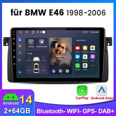 64G Android 15 Apple Carplay Autoradio GPS RDS Für BMW 3er E46 M3 Rover 75 MGZT