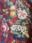 P Kaufmann Queensland Crimson Upholstery Fabric Cabbage Rose Fruit Red 12 Yards