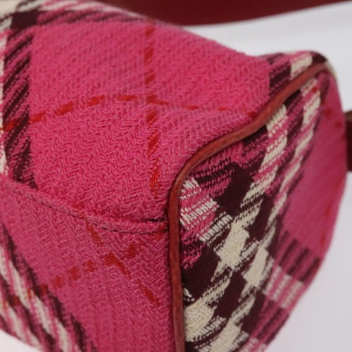 Borsa a mano BURBERRY Nova Check etichetta blu tela oro rosa originale 114824 - Foto 8 di 21