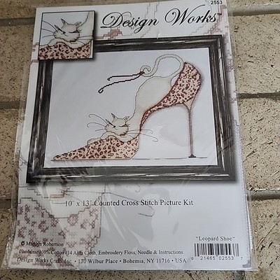 Design Works Leopard Shoe Counted Cross Stitch Kit 2553. NEW