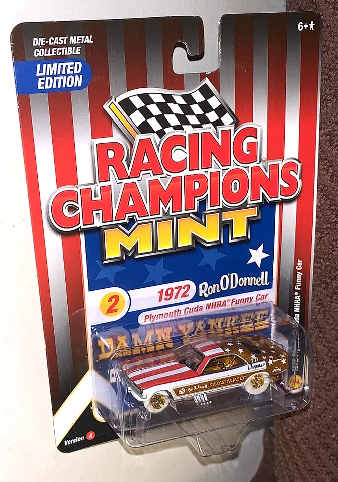 CAMPEÕES DE CORRIDA PERFEITO 2025 1972 PLYMOUTH CUDA CARRO ENGRAÇADO GREVE DE OURO PERSEGUIÇÃO-ERRO! - Imagem 3 de 4