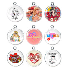 Swiftie Glass Cabochon Charms for Making Jewelry