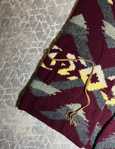 Ralph Lauren RRL maglia a mano lana cardigan maglione gilet azteco sud-ovest XS - Foto 11 di 19