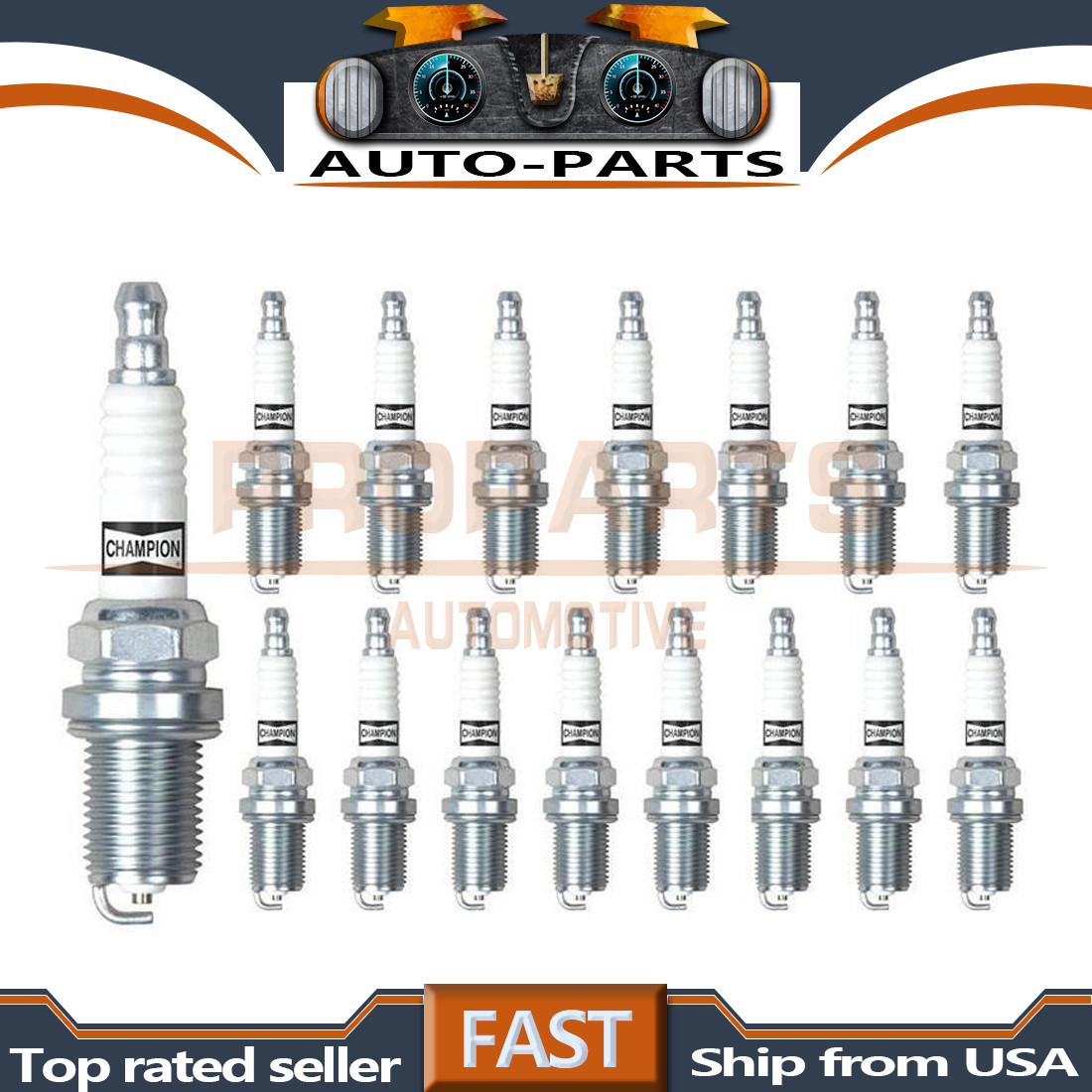 Champion Copper Plus Spark Plug 16PCS Fits 2009-2018 Chrysler 300 V8 5.7L AWD_PR