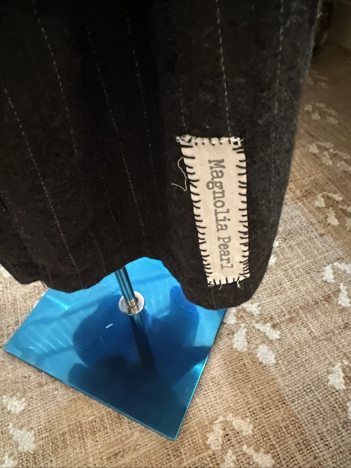 Vestido a Rayas de Lana Perla Magnolia Raro ÚNICO NUEVO SIN ETIQUETAS Foto 4 de 4