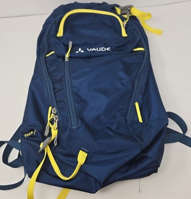 VAUDE Flaine 15L Mountaneering Backpack - Navy Blue w/Yellow Piping Excellent 