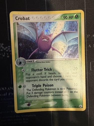 CROBAT Hidden Legends POKEMON Holo 2004 Trading Card 3/101 TCG - MP