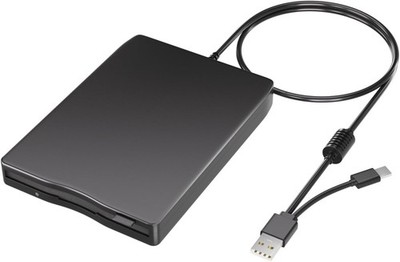 USB Floppy Drive, External 3.5'' USB & Type-C Floppy Disk Reader, External Flo...