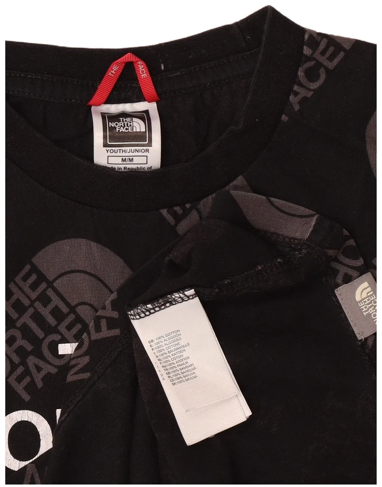 THE NORTH FACE Boys Graphic T-Shirt Top 9-10 Years Medium Black Cotton N114 - Image 4 of 4